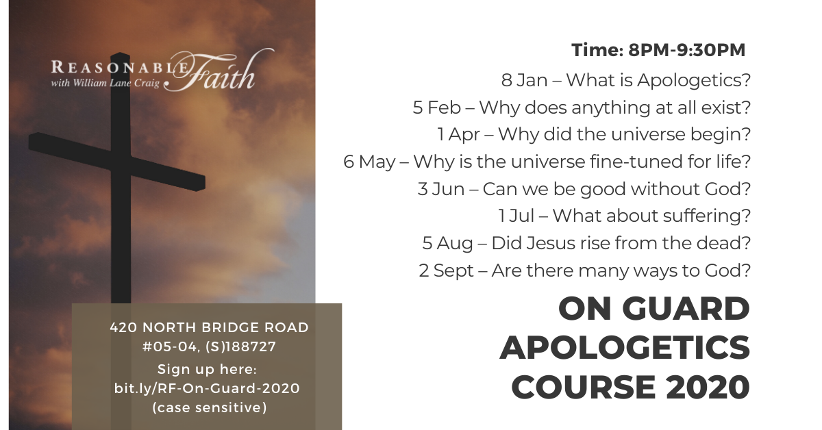 Singapore Apologetics Course 2020 Flyer